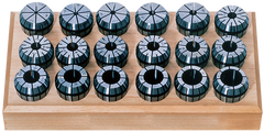 18 Pc. Collet Set - 2mm- 20mm - ER32 Style - Round Opening - Exact Industrial Supply