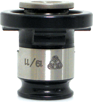 Rigid/Positive Tap Adaptor -- #29525; 1-3/16 to 1-1/4" Tap Size; #3 Adaptor Size - Exact Industrial Supply