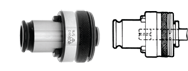 Tension & Compression Tap Adaptor - 5/16" - Adaptor Size 2 - Exact Industrial Supply
