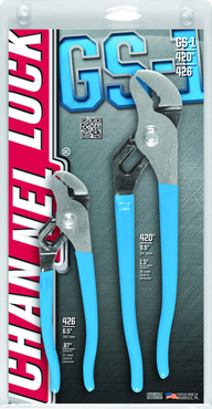 Channellock Tongue & Groove Plier Set -- #GS1; 2 Pieces; Includes: 6-1/2"; 9-1/2" - Exact Industrial Supply