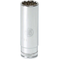 1/4″ Drive 12 Point Deep Socket 10 mm - Exact Industrial Supply