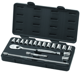 18PC 1/2" DRIVE METRIC SOCKET SET - Exact Industrial Supply