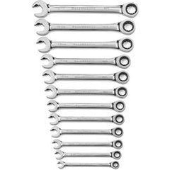 12PC OPEN END RATCHETING WRENCH SET - Exact Industrial Supply