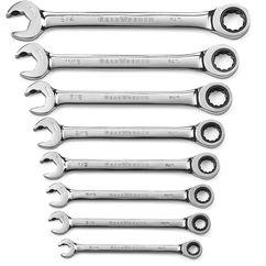 8PC OPEN END RATCHETING WRENCH SET - Exact Industrial Supply