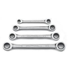 4PC DBL BX RATCHETING WRENCH SET - Exact Industrial Supply