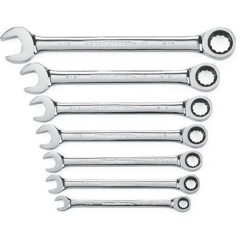 7 Pieces Combination Ratcheting Wrench Set SAE - Exact Industrial Supply