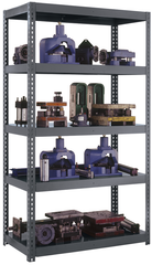 36 x 18 x 84'' - 5-Shelf Boltless Reinforced Shelving Unit (Gray) - Exact Industrial Supply