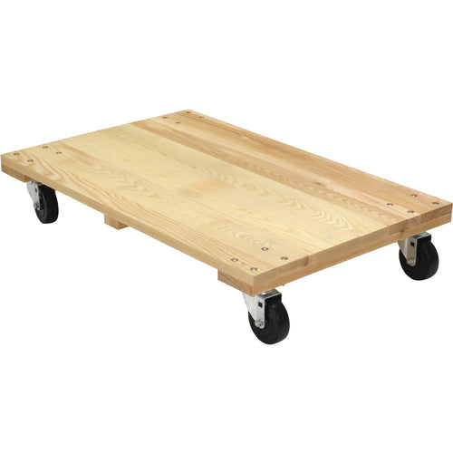 Hardwood Dolly-Solid Deck 1.2K lb 24 × 36 - Exact Industrial Supply