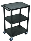 Utility Cart Plus 3 Flat Shelves - 24" x 18" x 42" - Exact Industrial Supply