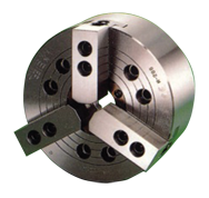 Wedge Type Power Chuck - 6-1/2" A-4 Mount; 3-Jaw - Exact Industrial Supply