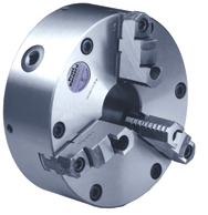 Steel Body Setrite Universal Chuck - 12" Plain Mount; 3-Jaw; - Exact Industrial Supply