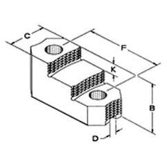 Serrated Hard Top Jaw Each - For 6-1/2" Chucks - Exact Industrial Supply