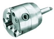 Self-Centering Chuck with Taper SH - 6" 5 MT Mount; 3-Jaw - Exact Industrial Supply