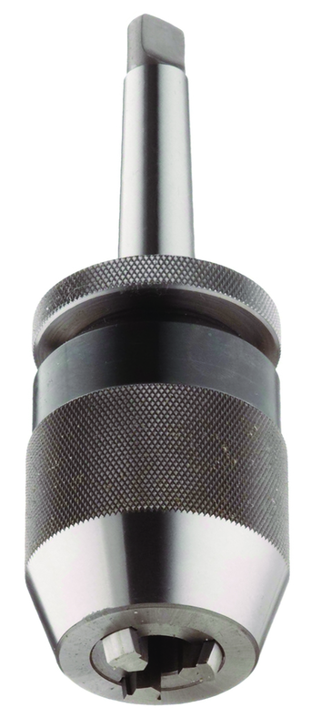 1/32 - 1/2'' Capacity - 2 MT Shank - Keyless Drill Chuck with Integral Shank - Exact Industrial Supply