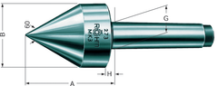 3MT HD 60° Pipe Nose - Live Center - Exact Industrial Supply