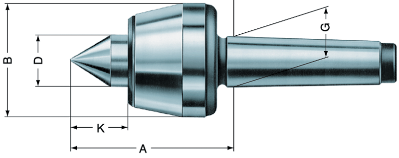 3MT Revolving Tailstock Standard - Live Center - Exact Industrial Supply