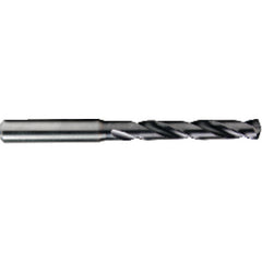 3.9 mm Dia. × 6 mm Shank × 36 mm Flute Length × 74 mm OAL, 5xD, TiAlN, 2xD Flute, Coolant Thru, H6 Solid Carbide Drill - Exact Industrial Supply