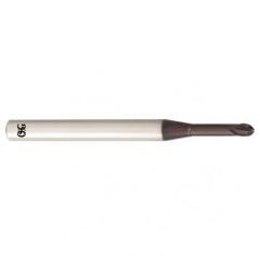 .8mm Dia. - 60mm OAL - Carbide - Ball End HP End Mill-2 FL - Exact Industrial Supply