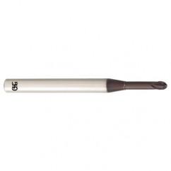 1mm Dia. - 60mm OAL - Carbide - Ball End HP End Mill-2 FL - Exact Industrial Supply