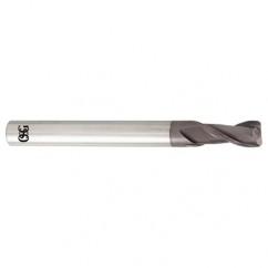 5/8 Dia. x 3-1/2 Overall Length 2-Flute .090 C/R Solid Carbide SE End Mill-Round Shank-Center Cutting-TiALN - Exact Industrial Supply