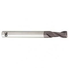 5/8 Dia. x 3-1/2 Overall Length 2-Flute .090 C/R Solid Carbide SE End Mill-Round Shank-Center Cutting-TiALN - Exact Industrial Supply