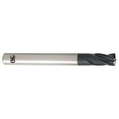 10mm Dia. x 100mm Overall Length 4-Flute 1.5mm C/R Solid Carbide SE End Mill-Round Shank-Center Cutting-TiALN - Exact Industrial Supply