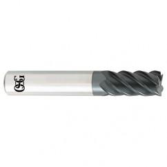 3/8 x 3/8 x 1 x 2-1/2 5Fl  C/R Carbide End Mill - TiALN - Exact Industrial Supply