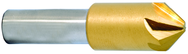 1-1/4" Size-1/2"SH;82°-M42;TiN 6 Flute Chatterless Countersink - Exact Industrial Supply