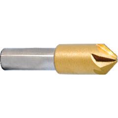 ‎5/16″ Size-1/4″ Shank-82°-M42,TiN 6 Flute Chatterless Countersink - Exact Industrial Supply