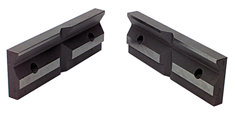1-Pair Matching V-Groove Jaw Plates; For: 6/7" Speed Vise - Exact Industrial Supply