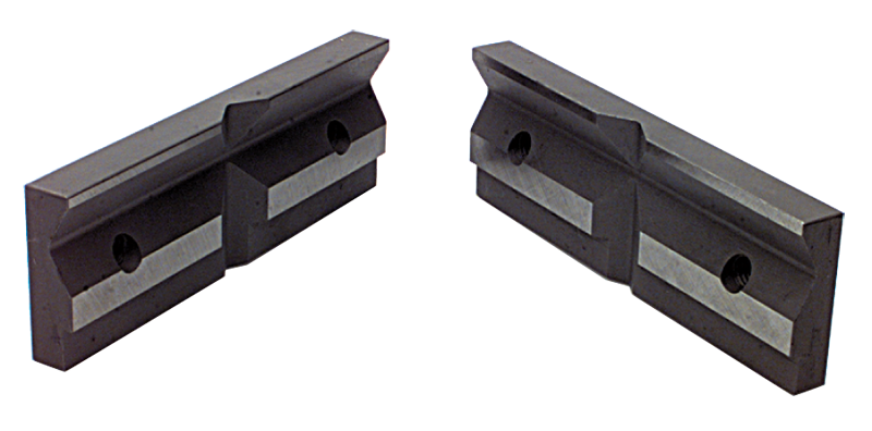 1-Pair Matching V-Groove Jaw Plates; For: 4/5" Speed Vise - Exact Industrial Supply