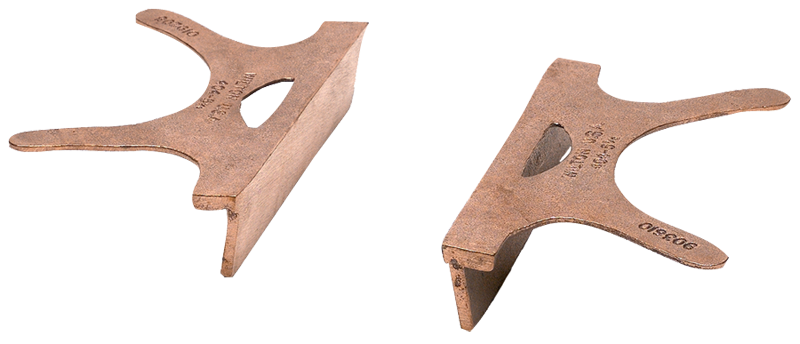 404-4.5, Copper Jaw Caps, 4-1/2" Jaw Width - Exact Industrial Supply