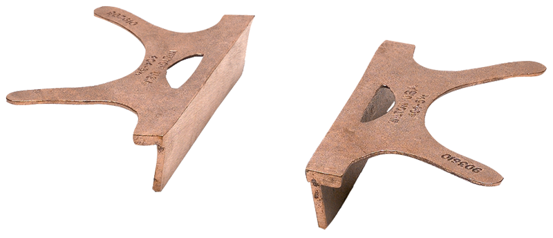 404-3.5, Copper Jaw Caps, 3-1/2" Jaw Width - Exact Industrial Supply