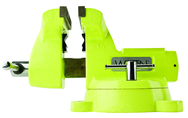 1560, High-Visibility Safety Vise, 6" Jaw Width, 5-3/4" Jaw Opening - Exact Industrial Supply