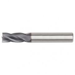 3/16x3/16x1-1/8x3 4FL Square Carbide End Mill-Round Shank-TIALN - Exact Industrial Supply
