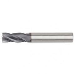 3/16x3/16x1-1/8x3 4FL Square Carbide End Mill-Round Shank-TIALN - Exact Industrial Supply