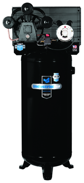 60 Gal. Single Stage Air Compressor, Vertical, Hi-Flo, Cast Iron, 155 PSI - Exact Industrial Supply