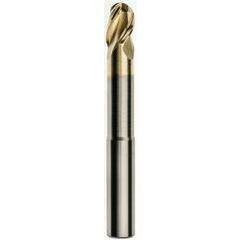 20 x 20 x 30 x 125mm w/60mm Reach Ball Nose 3 Flute Carbide M223N Streaker End Mill-ZrN - Exact Industrial Supply