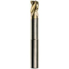 1/2 x 1/2 x 5/8 x 6 w/4-1/4 Reach Square 3 Flute Carbide M223N Streaker End Mill-ZrN - Exact Industrial Supply