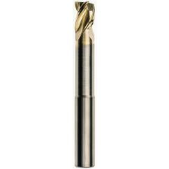 5/8 x 5/8 x 3/4 x 4 w/1-3/4 Reach Square 3 Flute Carbide M223N Streaker End Mill-ZrN - Exact Industrial Supply