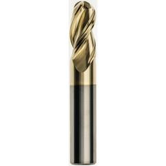 5 x 5 x 15 x 50mm Ball Nose 3 Flute Carbide M223 Streaker End Mill-ZrN - Exact Industrial Supply