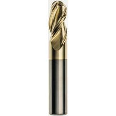 6 x 6 x 13 x 57mm Ball Nose 3 Flute Carbide M223 Streaker End Mill-ZrN - Exact Industrial Supply