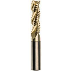 6 x 6 x 18 x 63mm 0.5mm Radius 3 Flute Carbide M233 Streaker Roughing End Mill-ZrN - Exact Industrial Supply