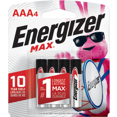 AAA Max Alkaline Battery 4 Pack - Exact Industrial Supply
