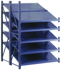 50 x 48 x 78" - Welded Frame Double Tilt Shelving Add-On Unit (Gray) - Exact Industrial Supply