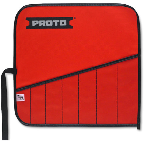 Proto Red Canvas 7-Pocket Tool Roll - Exact Industrial Supply