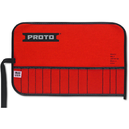 Proto Red Canvas 13-Pocket Tool Roll - Exact Industrial Supply