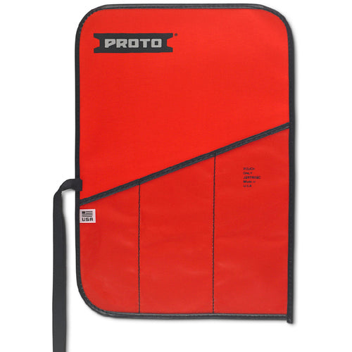 Proto Red Canvas 3-Pocket Tool Roll - Exact Industrial Supply