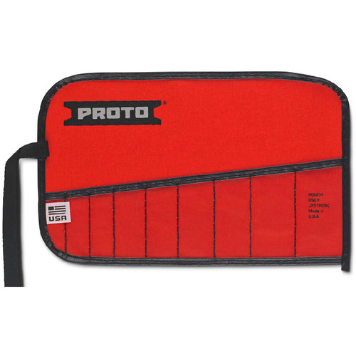 Proto Red Canvas 9-Pocket Tool Roll - Exact Industrial Supply