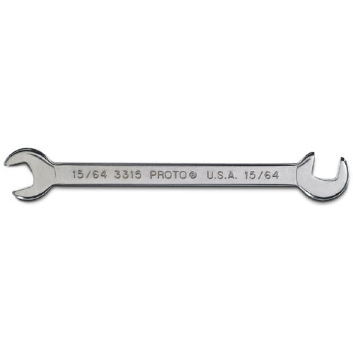 Proto Short Satin Angle Open-End Wrench - 15/64″ - Exact Industrial Supply